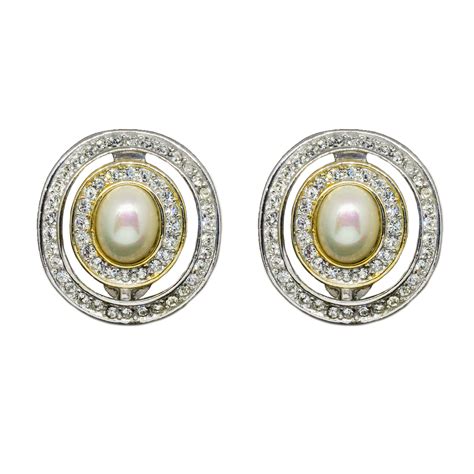 dior pearl earrings uk|christian Dior vintage pearl earrings.